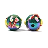 Christmas UV Plating Opaque Acrylic Beads OACR-H057-01D-2