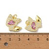 Brass Micro Pave Cubic Zirconia Pendants KK-A197-16G-3