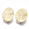 Smooth Surface Alloy Stud Earring Findings PALLOY-T064-35MG-1