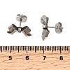 304 Stainless Steel Bowknot Stud Earrings EJEW-Z136-01P-5
