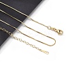 Brass Box Chain Necklaces for Women NJEW-G160-17G-1