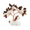 Natural Tiger Eye Chips Tree of Life Decorations DJEW-A017-01N-2