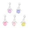 Heart Angel Acrylic Pendant Decorations HJEW-JM03566-03-1