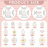64Pcs 16 Styles Alloy Enamel Pendants ENAM-TA0004-13-5