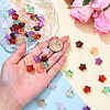 10Pcs Star with Bowknot Glass Pendants PALLOY-YW00059-01-5