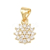 Brass Micro Pave Cubic Zirconia Pendants KK-H525-04G-1