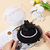 2Pcs 2 Colors Women's Fascinator Hat AJEW-GF0010-07-3
