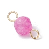 Natural Colorful Tourmaline Dice Connector Charms PALLOY-JF04323-02-4