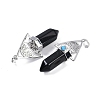 Natural Obsidian Faceted Pointed Bullet Big Pendants G-H076-02P-010-2
