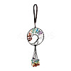 1Pc Wire Wrapped Chips Natural Gemstone Big Pendant Decorations HJEW-FS0001-05-3