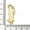 Brass Clear Cubic Zirconia Grim Reaper Connector Charms KK-C090-36G-01-3