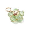 9Pcs 9 Colors Faceted Glass Round Beads Charms PALLOY-JF03648-02-4