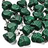 Synthetic Malachite Pendants G-Z067-02P-12-1
