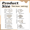 16Pcs 4 Style Mother's Day Theme STAS-LP0003-70-2