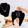 Flocked Cloth with Paperboard Jewelry Display Stands NDIS-FG0001-02-4