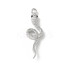 Brass Micro Pave Clear Cubic Zirconia Pendants KK-S505-03P-02-1