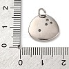 Brass Micro Pave Cubic Zirconia Pendants KK-P308-56P-3