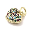 Brass Micro Pave Cubic Zirconia Pendants KK-C137-01G-06-2