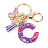Resin Butterfly Pendant Keychains KEYC-TAC0034-03C-2