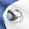 Natural Aquamarine Finger Rings RJEW-A084-06AS-06-3