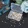 Beebeecraft 100Pcs 2 Colors 304 Stainless Steel Ball Stud Earring Post STAS-BBC0001-78-6