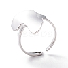 Non-Tarnish Map of Africa Cuff Ring RJEW-B035-05P-1