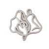 Non-Tarnish 304 Stainless Steel Pendants STAS-S139-06P-08-3