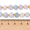 Natural Lavender Amethyst & Aquamarine & Madagascar Rose Quartz Beads Strands G-G271-D01-6x8mm-5