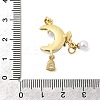 Brass with Translucent Resin Pendants KK-K274-12G-3