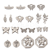 20Pcs 10 Style 304 Stainless Steel Pendants STAS-FW0001-28-1