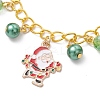 Christmas Alloy Enamel Charm Bracelets BJEW-JB12076-03-3