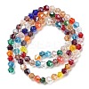 Transparent Electroplate Glass Beads Strands GLAA-F029-4mm-C29-2