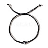 Acrylic Letter O Adjustable Braided Cord Bracelets for Men GX4208-15-1