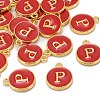 Golden Plated Alloy Enamel Charms X-ENAM-S118-03P-4