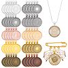 100Pcs 10 Styles Zinc Alloy Pendant Cabochon Settings FIND-PH0024-81-1