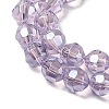 Electroplate Glass Beads Strands EGLA-Q129-01B-3