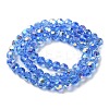 Electroplate Glass Beads Strands GLAA-Q099-E01-01-2
