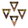 Opaque Resin & Walnut Wood Pendants RESI-TAC0021-68-1