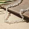 Natural Supper 7 Rutilated Quartz Chip Beaded Necklaces for Men Women NJEW-G159-01C-2
