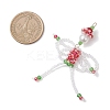 Christmas Glass Seed Elfin Beaded Big Pendants PALLOY-MZ01040-02-2