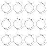12Pcs 304 Stainless Steel Rolo Chain Slider Bracelet/Bolo Bracelets Making MAK-UN0001-19-1