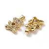 Brass Micro Pave Cubic Zirconia Pendants KK-K258-40G-RS-2