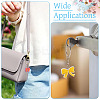 12Pcs 12 Styles PVC Plastic Bowknot Keychains KEYC-TA0001-54-8
