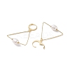 Large Geometry Wire Dangle Hoop Earrings EJEW-JE04724-5