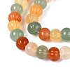 Natural Golden Silk Jade & Green Aventurine & Red Aventurine Beads Strands G-T144-A09-01-3