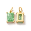 Real 18K Gold Plated Brass Micro Pave Cubic Zirconia Pendants KK-M243-08G-03-2