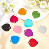 30Pcs 10 Colors Aluminum Blank Pendants ALUM-FH0001-07-4