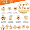 14Pcs 7 Styles Halloween Theme Rack Plating Luminous Alloy Enamel Pendants ENAM-FS0002-10G-5