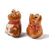 Hand-Painted Porcelain Beads PORC-R001-01B-2