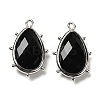 Natural Obsidian Pendants G-B009-02P-I-1